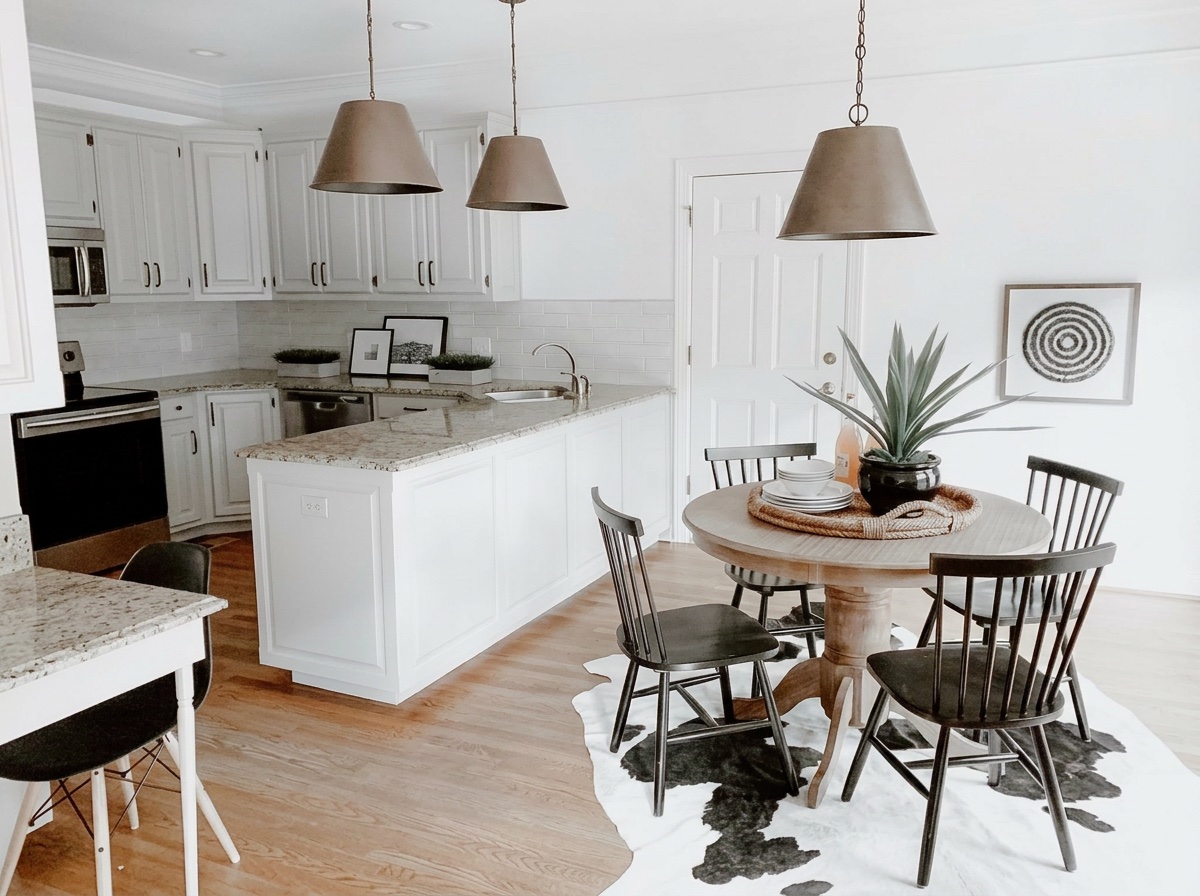 Cherry-to-White Kitchen after virtual staging