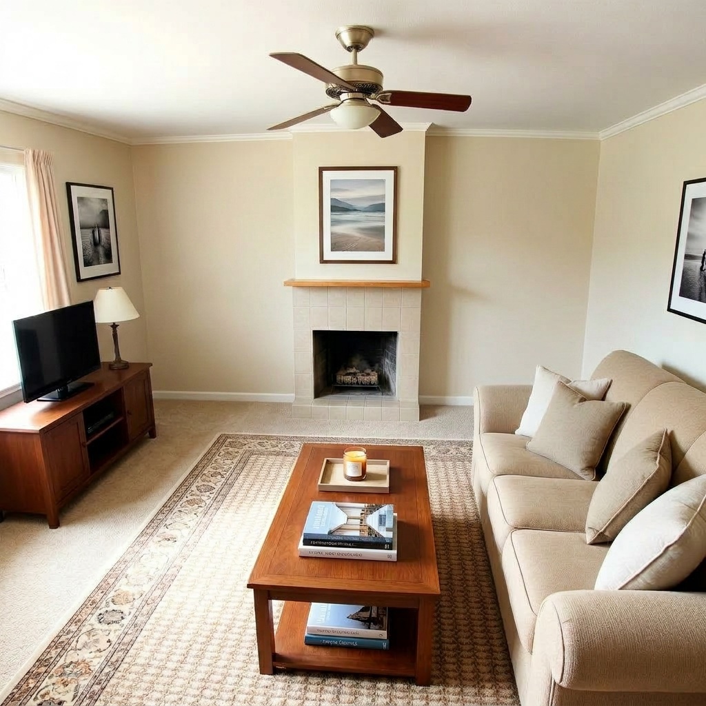 Family Room Reset after virtual staging